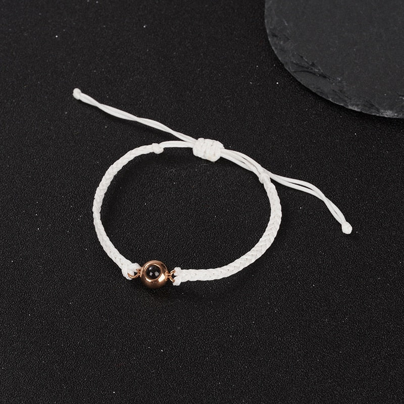 Circle Projection Bracelet with Picture Inside Cable Chain – Customodish